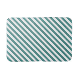 Striped Teal Bath Decor Bath Mat