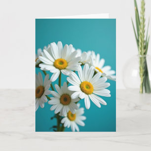 Striped Teal Blossom View Card