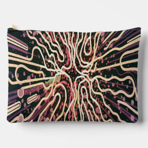 Striped texture accessory pouch