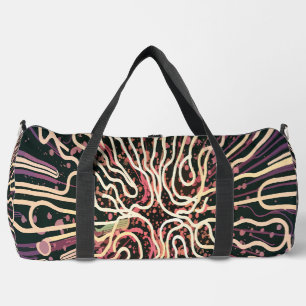 Striped texture duffle bag