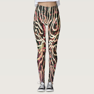 Striped texture leggings