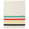 Striped Throw Off White Green Red Black Yellow