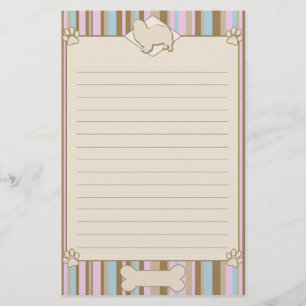 Striped Tibetan Spaniel Stationery
