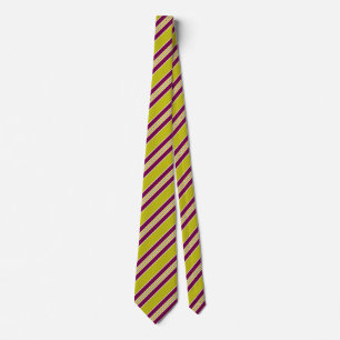 Striped Tie Green Plum Purple Colour Pattern