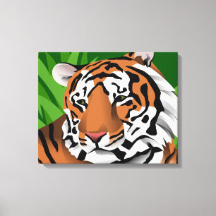 Striped Tiger Canvas Print