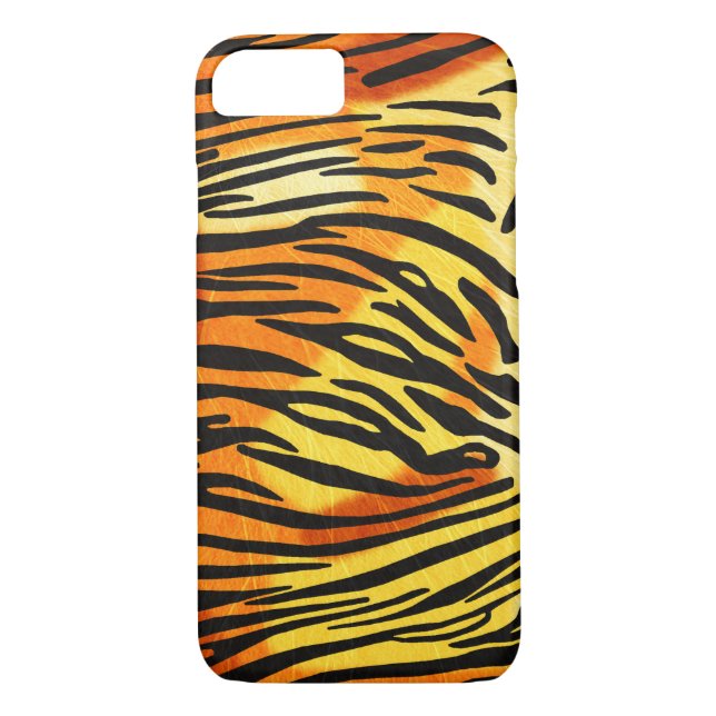 Striped Tiger Fur Print Pattern Case-Mate iPhone Case (Back)