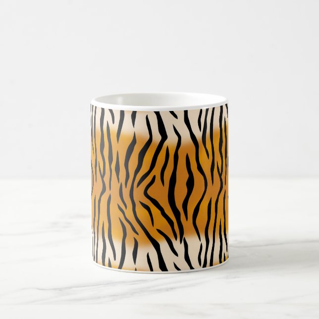 Striped Tiger Pattern Coffee Mug (Center)