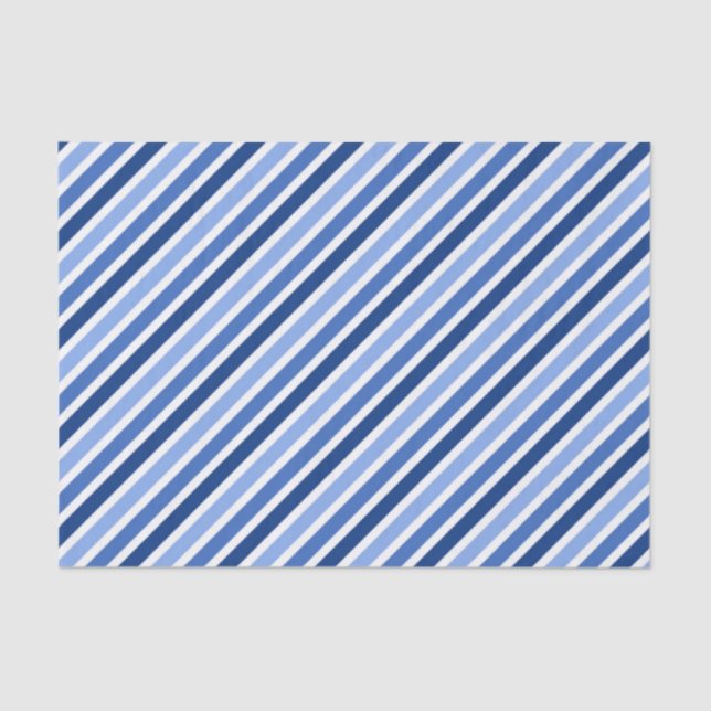 Striped Tissue Paper:Blue And White Stripes Tissue Paper (Front)