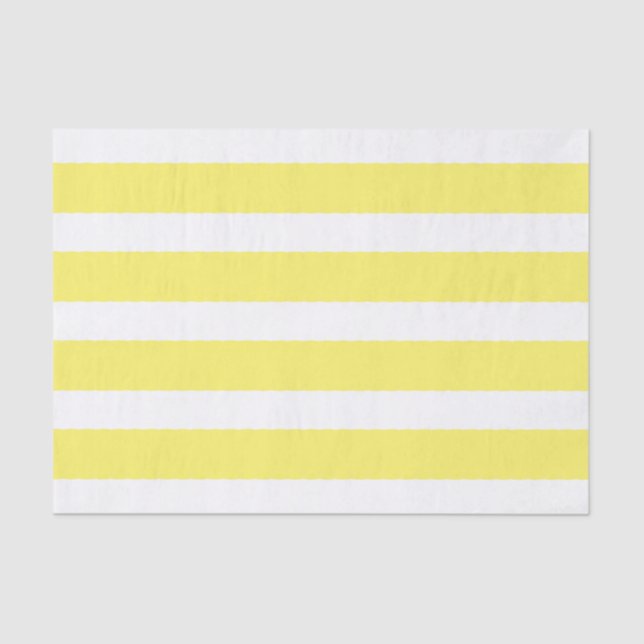 Striped Tissue Paper: Yellow And White Big Stripes Tissue Paper (Front)
