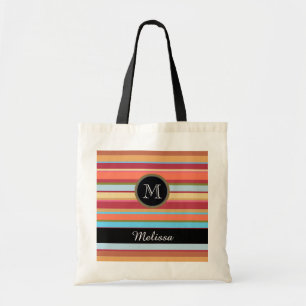 striped tote-bag personalised tote bag