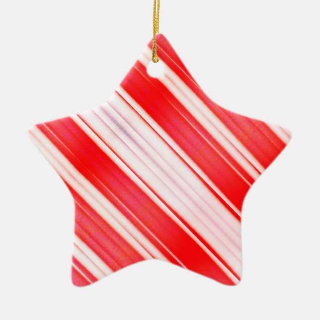Striped Treats Ceramic Tree Decoration (Front)