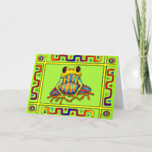 Striped Tree Frog Card