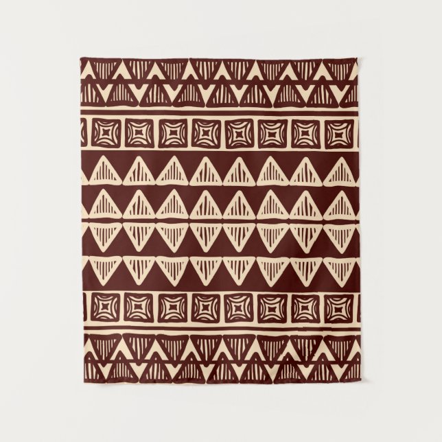 Striped tribal ornamental pattern tapestry (Front)