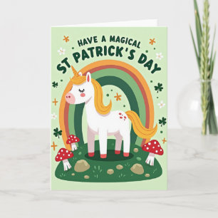 Striped Unicorn Magic Day Card