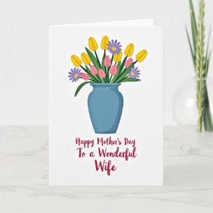 Striped Vase Affection Card