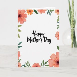 Striped Warm Botanical Card