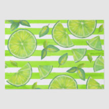 Striped Watercolor Lime 