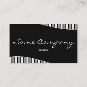 Striped Wave (Black And White) Business Card