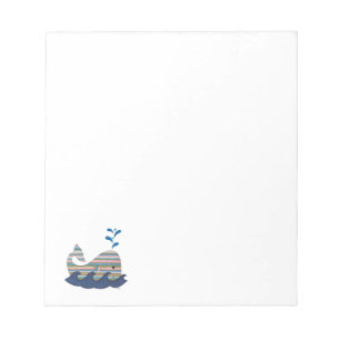 Striped Whale Notepad