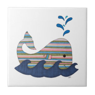 Striped Whale Tile