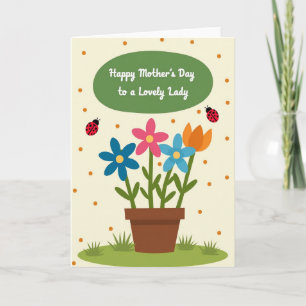 Striped Winged Insects Happy Card