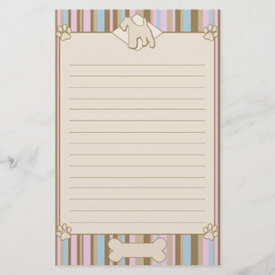 Striped Wire Fox Terrier Stationery