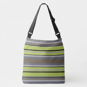Striped With Added Pattern Crossbody Bag