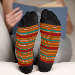 Striped With Textured Design Crew Socks