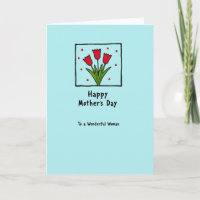 Striped Wonderful Woman Card