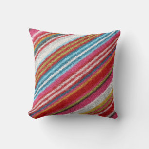 Striped woollen fabric: cosy, stylish cushion