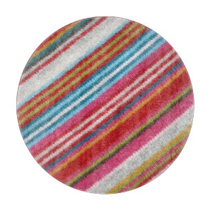 Striped woollen fabric: cosy, stylish cutting board