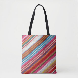 Striped woollen fabric: cosy, stylish tote bag