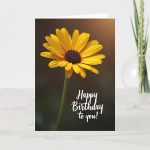 Striped Yellow Bloom Card