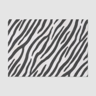 Striped Zebra Fur Realistic Animal Print Tissue Paper