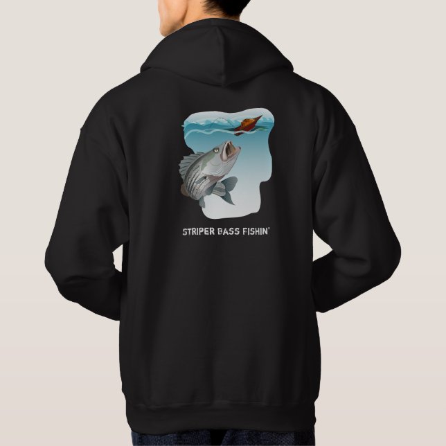 Striper Bass Fishing Hoodie (Back)