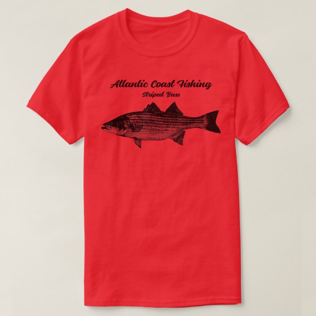 Striper Fish Fisherman  T-Shirt (Design Front)