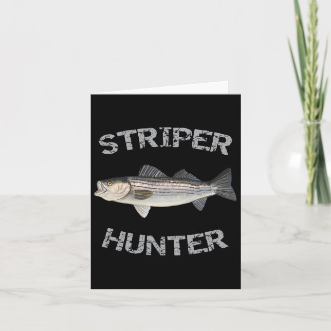 Striper Hunter Striped B Striper Fishing Shirt  Card (Front)