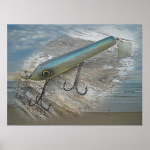 Striper Xpert Surf Slapper Antique Fishing Lure De Poster
