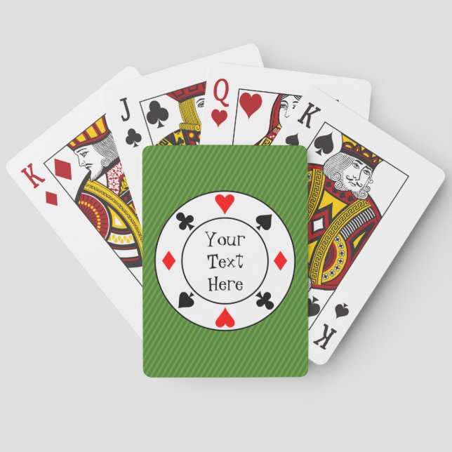 Stripes and Chip Playing Cards (Back)
