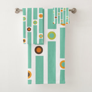 Stripes and Circles Bath Towel Set