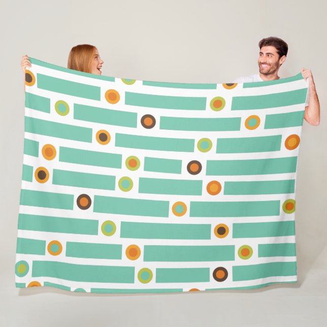 Stripes and Circles  Fleece Blanket (In Situ)