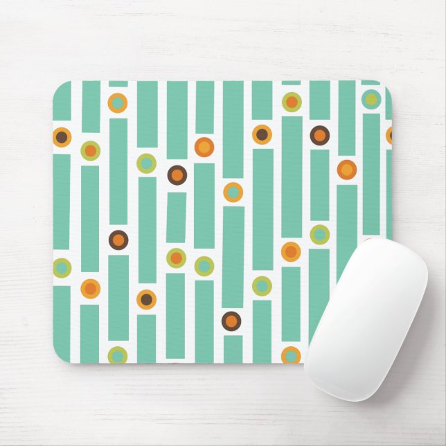 Stripes and Circles  Mouse Mat (With Mouse)