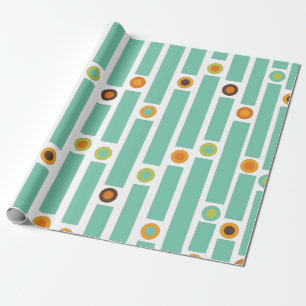 Stripes and Circles Wrapping Paper