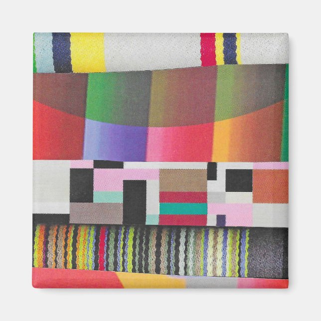 stripes and curves collage magnet (Front)