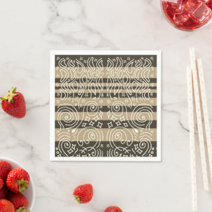 Stripes and Doodles Napkin