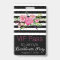 Stripes and Flowers Chic Bachelorette Party Badge
