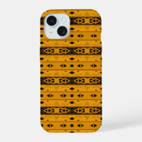 Stripes and geometric shapes yellow black