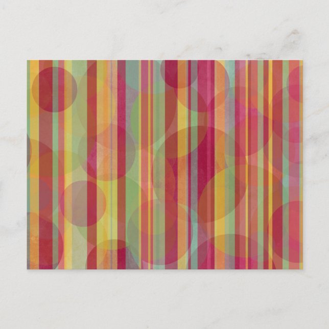 Stripes and grungy circles: postcard (Front)