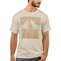 Stripes and Lines Sailboat Abstract