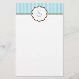 Stripes and Monogram Stationery